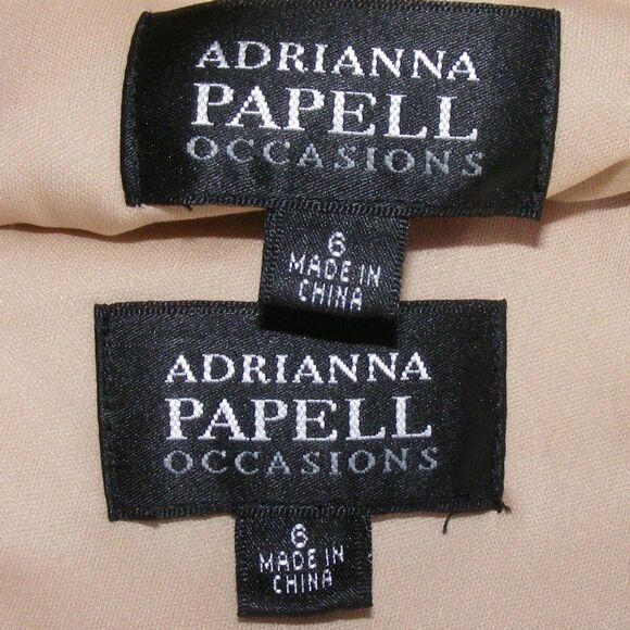 ADRIANNA PAPELL Dress Set, 6, Golden Bronze, Bolero Jacket, 2 piece, Evening - Picture 12 of 14